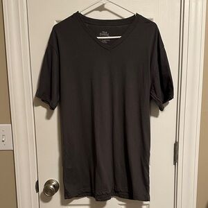 Men's Dark Gray V-Neck T-Shirt. True Classic. Size Large.